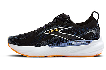 Image of Brooks Glycerin GTS 22 Road Running Shoes - Mens, Black/Country Blue/Orange Pop, 11.0 US/Medium, 1104461D013.110
