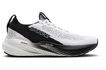 Image of Brooks Glycerin StealthFit 22 Road Running Shoes - Mens, White/Grey/Black, 8, 1D, 1104481D135.080