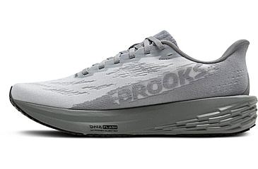 Image of Brooks Launch 11 Road Running Shoes - Mens, Oyster/Primer Gray/Blue, 8.5, 1D, 1104501D021.085