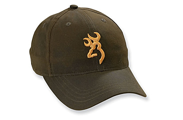 Image of Browning Dura-Wax Youth Cap, Brown w/ Buckmark, 308412881