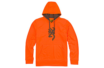 Image of Browning Long Sleeve Tech Hoodie - Men's, Blaze Orange, 3XL, 3011880106
