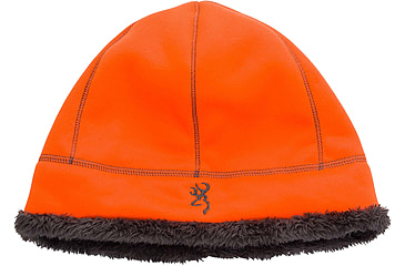 Image of Browning Wicked Wing Highpile Beanie, Blaze/Charcoal, One Size, 30866879