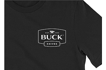 Image of Buck Knives Logo T-Shirts - Men's, Black, Large, Cotton, 13582