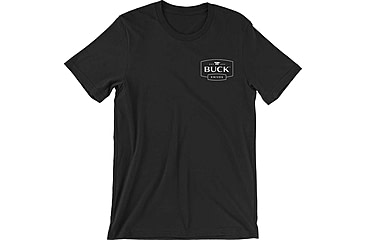 Image of Buck Knives Logo T-Shirts - Men's, Black, Large, Cotton, 13582