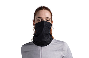 Image of Buff Coolnet UV Neckwear, Solid Black, 119328.999.10.00