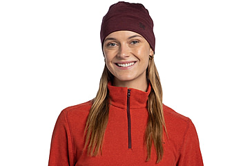 Image of Buff Merino Lightweight Beanie Solid Hat -Unisex, Garnet, 113013.653.10.00