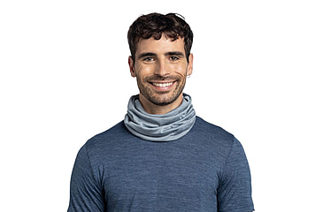 Image of Buff Merino Lightweight Neckwear, Solid Flint, 113010.618.10.00