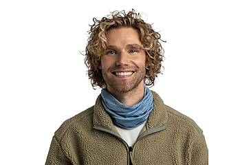 Image of Buff Merino Lightweight Neckwear, Solid Lake Blue, 113010.739.10.00