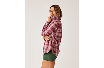 Image of Carve Designs Fairbanks Supersoft Shirt - Womens, Brick Plaid, Extra Small, TKSS70-633-XS