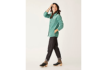 Image of Carve Designs Hudson Stretch Cord Shacket - Womens, Forest, Small, JCSK99-326-SM