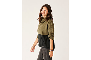 Image of Carve Designs Rowayton Colorblock Cowl - Womens, Fir/Black, Large, FLRC20-392-LG