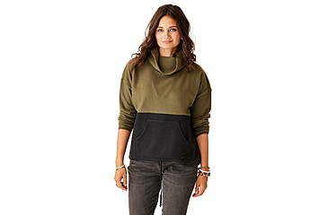 Image of Carve Designs Rowayton Colorblock Cowl - Womens, Fir/Black, Large, FLRC20-392-LG