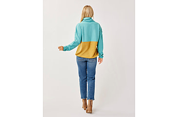 Image of Carve Designs Rowayton Colorblock Cowl - Womens, Wave w. Wood, Small, FLRC20-482-SM