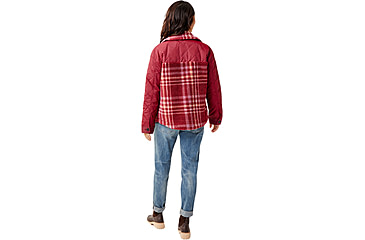 Image of Carve Designs Vineyard Shacket - Womens, Brick Plaid, Extra Small, JCMM55-633-XS