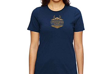 Image of Christensen Arms Antler Wordmark SS Tee - Womens, Classic Navy, 2X, 730-CA107-40-01-400-06