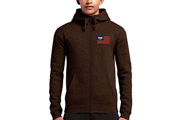 Image of Christensen Arms Barrel Flag Full Zip Hoodie - Mens, Espresso, M, 730-CA093-20-00-502-03