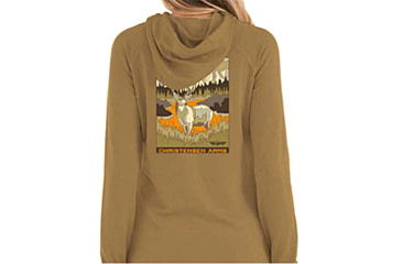 Image of Christensen Arms Buck Valley Full Zip Hoodie - Womens, Dark Khaki, L, 730-CA116-20-01-600-04