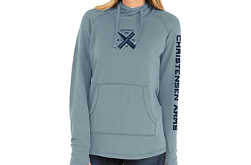 Image of Christensen Arms Bullet &amp; Barrel Hoodie - Womens, Denim, XS, 730-CA117-30-01-401-01