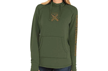 Image of Christensen Arms Bullet &amp; Barrel Hoodie - Womens, Olive, S, 730-CA117-30-01-200-02