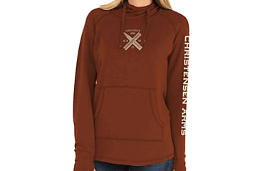 Image of Christensen Arms Bullet &amp; Barrel Hoodie - Womens, Rust, L, 730-CA117-30-01-701-04