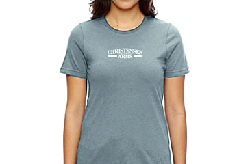 Image of Christensen Arms Bullet &amp; Barrel Wordmark SS Tee - Womens, Denim, XL, 730-CA102-40-01-401-05