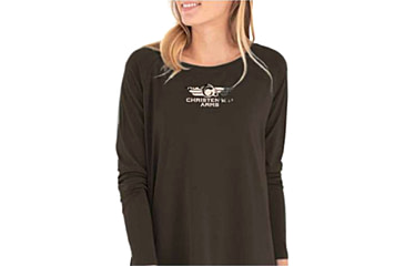 Image of Christensen Arms Camo Ram Wordmark LS Tee - Womens, Coffee, 2X, 730-CA109-50-01-501-06