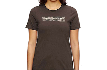 Image of Christensen Arms Camo Wordmark SS Tee - Womens, Coffee, L, 730-CA105-40-01-501-04
