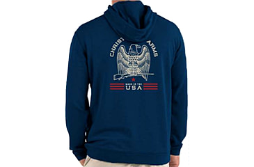 Image of Christensen Arms Classic Eagle Full Zip Hoodie - Mens, Classic Navy, L, 730-CA092-20-00-400-04
