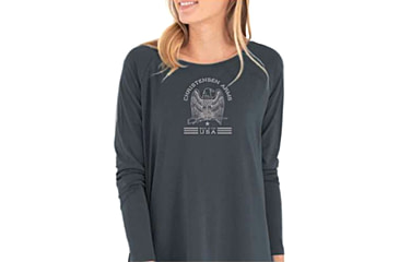 Image of Christensen Arms Classic Eagle LS Tee - Womens, Carbon, XS, 730-CA108-50-01-103-01