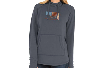 Image of Christensen Arms Flag Silhouette Hoodie - Womens, Carbon, S, 730-CA118-30-01-103-02
