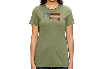 Image of Christensen Arms Flag Silhouette SS Tee - Womens, Light Olive, XL, 730-CA099-40-01-204-05