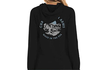 Image of Christensen Arms Mountain Sunrise Full Zip Hoodie - Womens, Black, S, 730-CA114-20-01-000-02