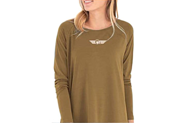 Image of Christensen Arms Ram Logo LS Tee - Womens, Butterscotch, L, 730-CA111-50-01-503-04