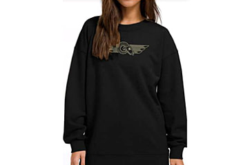 Image of Christensen Arms Ram Skull Crew Sweatshirt - Womens, Black, L, 730-CA122-80-01-000-04