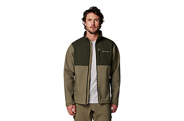 Image of Columbia Ascender Softshell Jacket - Mens, Stone Green/Grey, L, 1556531-398-L