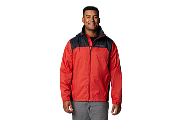 Image of Columbia Glennaker Lake II Rain Jacket - Mens, Sail Red/Black, S, 2089791-698-S