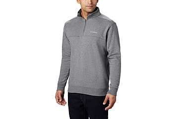 Image of Columbia Hart Mountain II Half Zip Sweatshirt - Mens, Charcoal Heather, S, 1411621-030-S