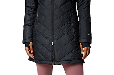 Image of Columbia Heavenly Long Hooded Jacket - Womens, Black, L, 1738161-012-L