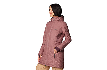 Image of Columbia Heavenly Long Hooded Jacket - Womens, Fig, S, 1738161-609-S