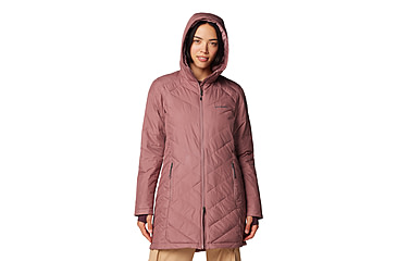 Image of Columbia Heavenly Long Hooded Jacket - Womens, Fig, S, 1738161-609-S