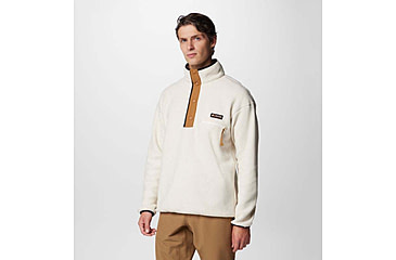 Image of Columbia Helvetia II Half Snap Fleece Pullover - Mens, Chalk, Extra Small, 2090891-191-XS