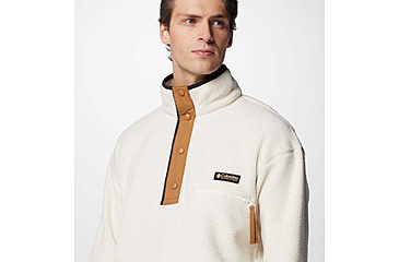 Image of Columbia Helvetia II Half Snap Fleece Pullover - Mens, Chalk, Extra Small, 2090891-191-XS