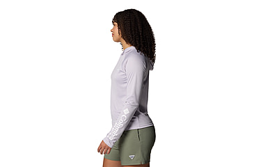 Image of Columbia PFG Tidal Tee II Hoodie - Womens, Lavender Pearl, L, 2113691-551-L