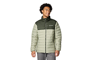 Image of Columbia Powder Lite II Jacket - Mens, Safari/Greenscape, L, 2086961-348-L