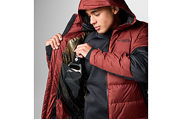 Image of Columbia Roaring Fork II Down Jacket - Mens, Spice/Black, Medium, 2087341681-M