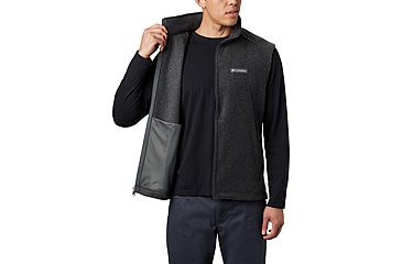 Image of Columbia Steens Mountain Fleece Vest - Mens, Charcoal Heather, S, 1639261-030-S