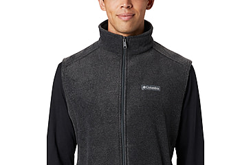 Image of Columbia Steens Mountain Fleece Vest - Mens, Charcoal Heather, S, 1639261-030-S