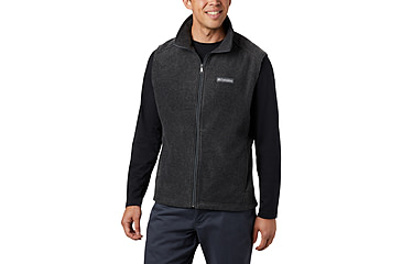 Image of Columbia Steens Mountain Fleece Vest - Mens, Charcoal Heather, S, 1639261-030-S