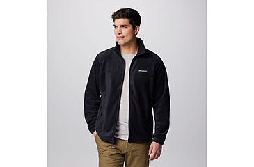 Image of Columbia Steens Mountain Full Zip Fleece Jacket - Mens, Black, Small, 1476671-010-S