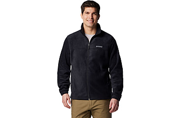 Image of Columbia Steens Mountain Full Zip Fleece Jacket - Mens, Black, Small, 1476671-010-S